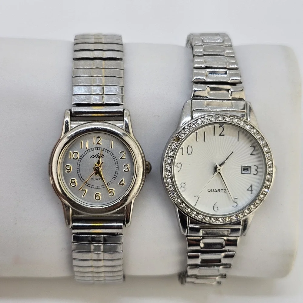 2X Women's Watch‎ 25-28MM Gray Dial Gray Expandable Band 6